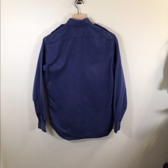 Polo Ralph Lauren Blue Military Button Down - Picture 3 of 4